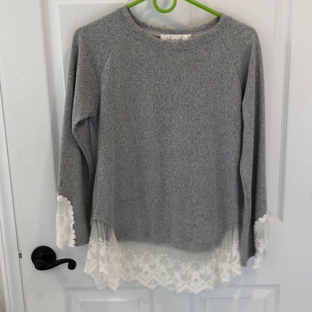 Chicwish Sweater with lace
